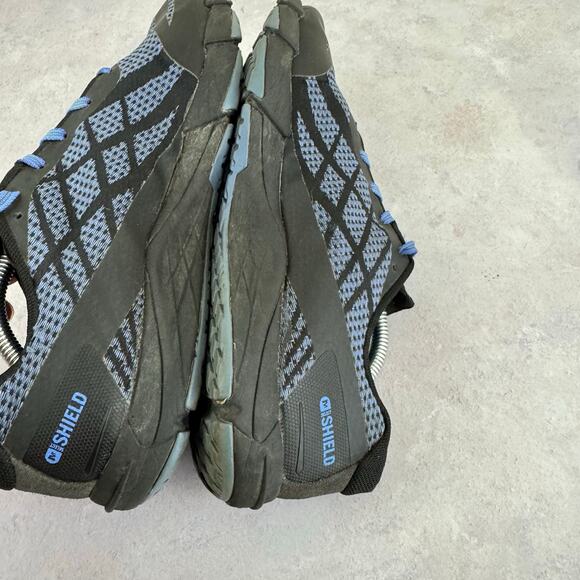 Merrell Bare Access Flex Shield Blue Trail Running Shoes J77612 Womens Size 8.5 - Picture 9 of 12